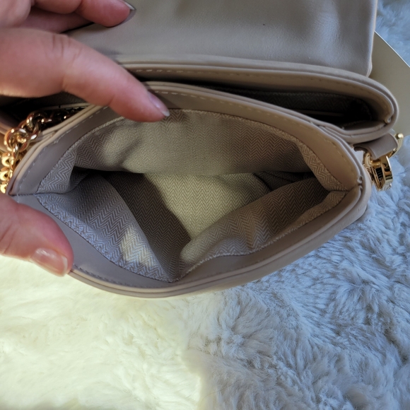 Ted Baker London Cream Top-Handle Satchel with Gold Chain Detail - Picture 6 of 13